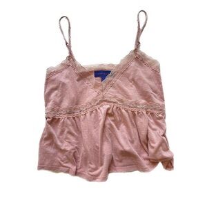 Aeropostale Pale Pink Lacy Baby Doll Crop Top